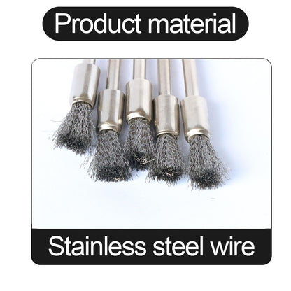 20pcs Scratch Brush Pen Set, Stainless Steel Bristles Pen Style Prep Sanding Brush,Removing Corrosion and Rust, Electrical Circuit Boards and so on (20pcs Stainless Steel)