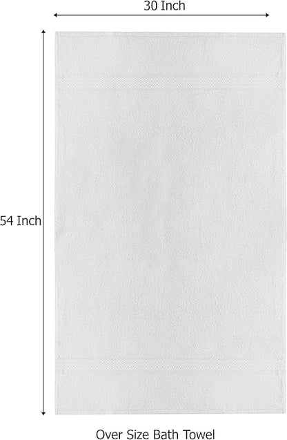 Cotton Craft Ultra Soft 4 Pack Oversized Extra Large Bath Towels 30x54 White