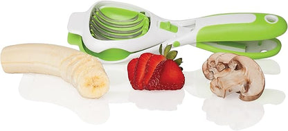 HIC Kitchen Handy Dandy Slicer For Eggs, Fruit, Mushrooms, Stainless Steel Blades, Non-Slip Grip, Spring-Loaded Action