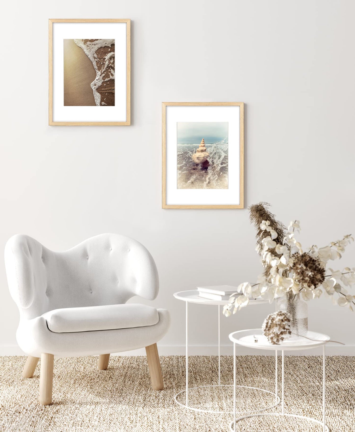 Yaetm 11x14 Wood Picture Frame with Mat for 8x10 Set of 4, Natural Solid Oak Wood 11x14 Frame with Tempered Glass for Horizontal and Vertical Wall Mounting (4 pack, Oak)