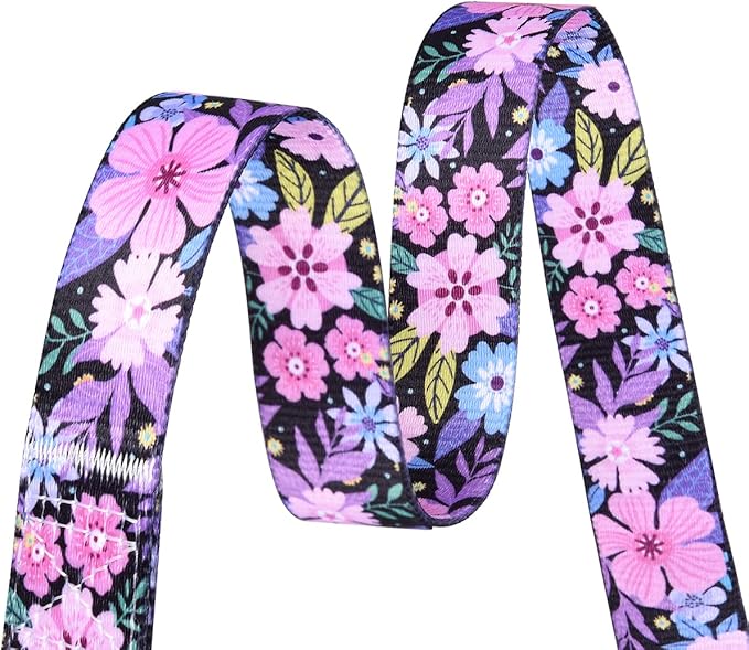 Mihqy Dog Collar with Bohemia Floral Tribal Geometric Patterns - Soft Ethnic Style Collar Adjustable for Small Medium Large Dogs(Floral Pink,S)