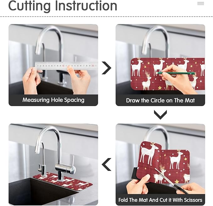 Kitchen Sink Splash Guard 1 PC 30 Inch Sink Faucet Mat Splash Guard