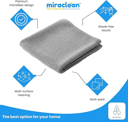 Microfiber Cleaning Cloth Grey 12 Pack Premium Microfiber Towels