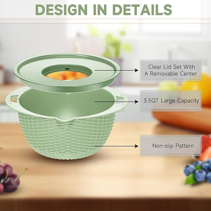 4-1 Strainer Bowl with Lid Set