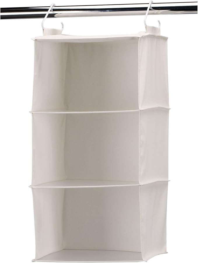 Household Essentials 311342 Hanging Closet Organizer | 3 Pocket Shelves |