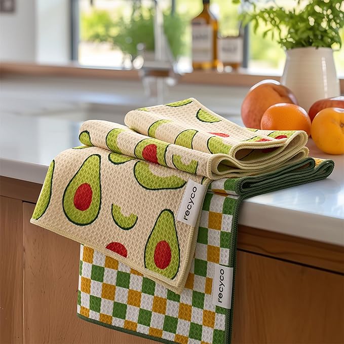 RECYCO Waffle Kitchen Towel Set of 2