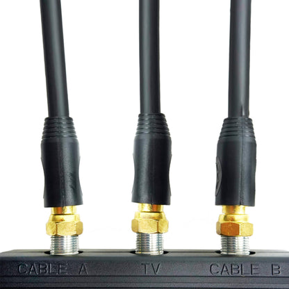 STEREN Network Switch - Coax Splitter 2 Way - Antenna Splitter - Manual Transfer Switch - Coax Cable Splitter 2 Way - Coaxial Cable Adapter for TV - 2 Way Coax AB Switch for TV - 1 Pack 200-315