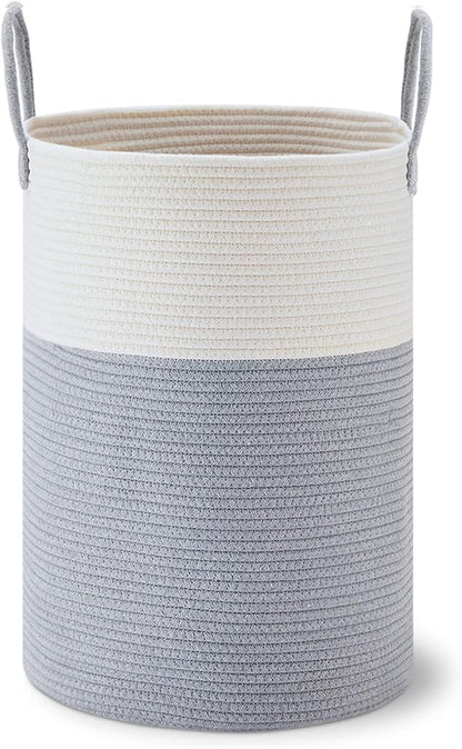 VIPOSCO Large Laundry Hamper, Tall Woven Rope Storage Basket