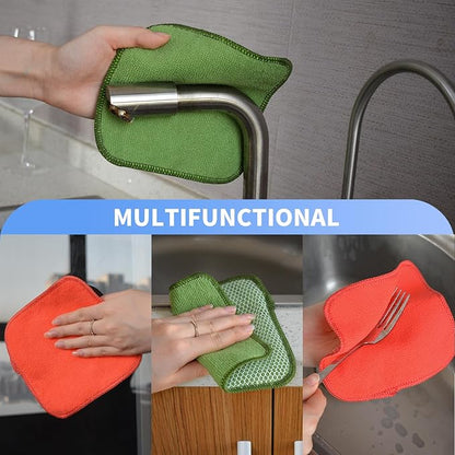 KinHwa Kitchen Washcloths for Dishes Absorbent Microfiber Dish Cloths Quick Dry