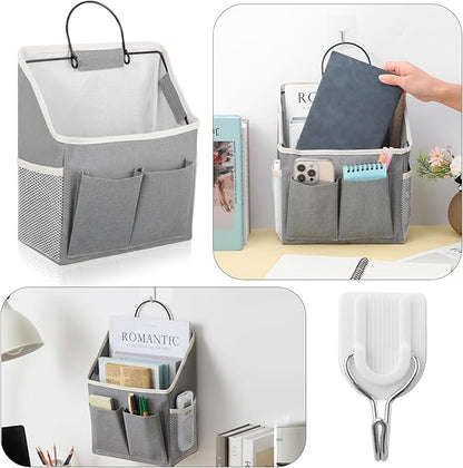 Wall Hanging Storage Bag Cotton Linen Hanging Storage Basket