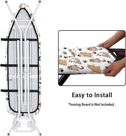Sprowallow Cat Paw Print Ironing Board Cover and Pad Standard Size 15x54 inch