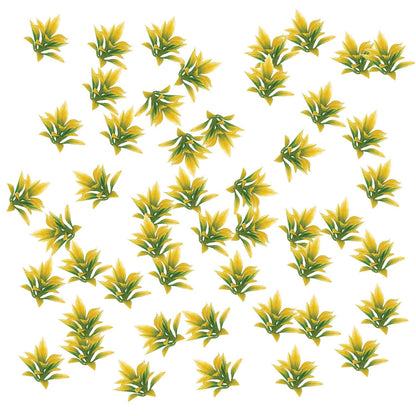OrgMemory Mini Model Grass, 200 Pcs, Mixed Model Plants, Miniature Plants for School Project DIY Miniature Colorful Flower
