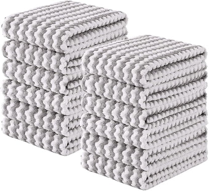 Homaxy Kitchen Towels, Ultra Soft and Absorbent Dish Towels, Reusable Fast