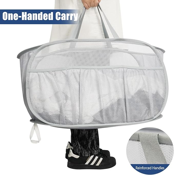 Collapsible Laundry Baskets, Upgrade Pop Up Laundry Hamper