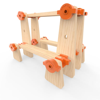 Wooden Train Track Accessories Build & Play Construction Set 90 PCS Ultimate Elevated Railway STEM Toys Track Expansion Pack Ascending Tracks Risers Bridges Tunnel Stop Go Gate Compatible Thomas Brio
