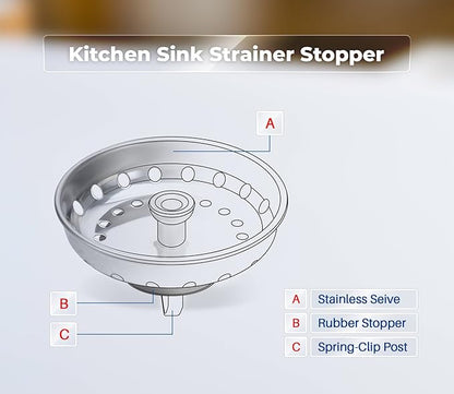 K&J Kitchen Sink Strainer Stopper