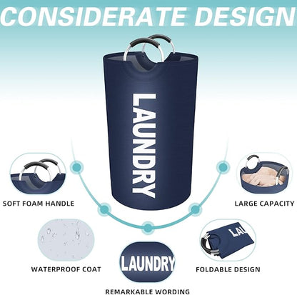 StorageRight 75L Large Laundry Basket, Laundry Hamper, Dirty Clothes Hamper