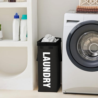 Slim Laundry Hamper with Removable Inner Bag and Side Handles, 45L Small