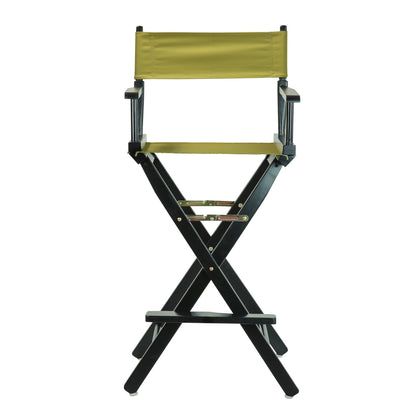 Casual Home 30" Director's Chair Black Frame-with Olive Canvas, Bar Height