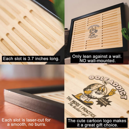 Golf Pencil Display Case,Golfer Souvenir Desktop Holder Storage Holds 36 Pencils, Home or Office Golf Decor,Gifts for Husband or Father