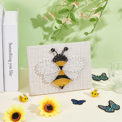 WEBEEDY 3D String Art Kit for Adults Beginners, DIY Bee String Craft Kit, Include All Necessary Accessories and Frame, Christmas Mother's Day Home Wall Decorations Unique Women Gift