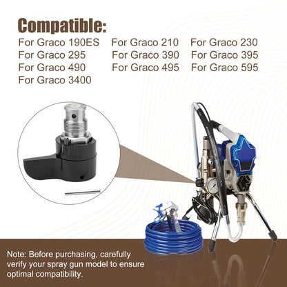 235014 Airless Spray Prime/Drain Valve - Compatible with Graco 210/230/390/395/490/495/595 & 3400 - Aftermarket Replacement for Airless Paint Sprayer & Spray Gun Part