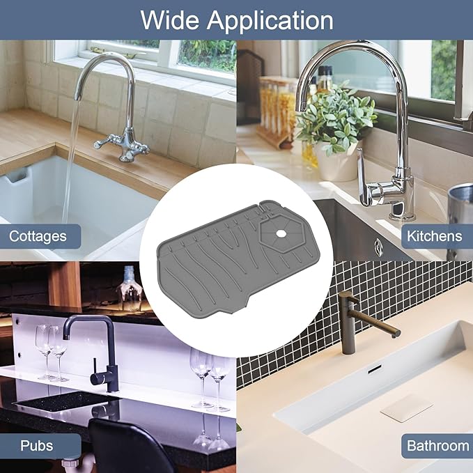 Sink Drain Mat - Unilateral Faucet Guard