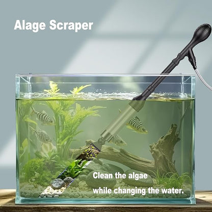 Carefree Fish Aquarium Gravel Cleaner 6Ft Hose Fish Tank Water Changer Sand Vacuum Adjustable Length ABS(for 20~100Gal Tank) 2026 New Upgrade Version