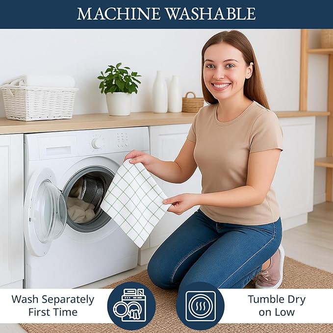 LANE LINEN Kitchen Towels Set of 12-100% Cotton, Quick-Drying 18” x 28”
