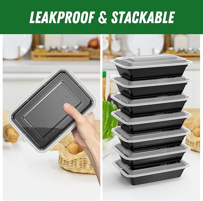50 Pack 32 oz Meal Prep Containers Reusable