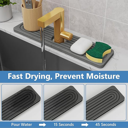 Stone Quick Dry Faucet Mat for Kitchen Sink Stone Faucet Mat for Kitchen Sink