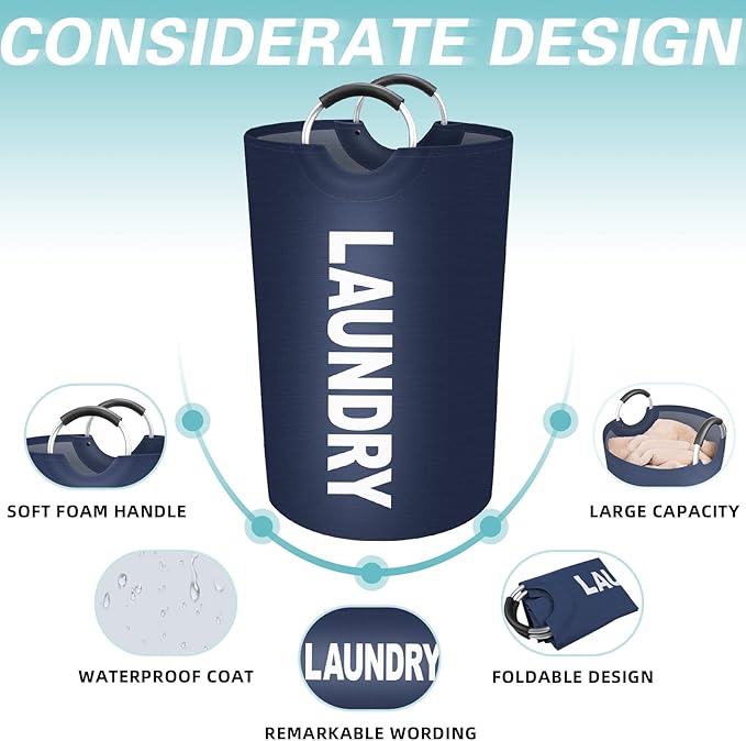StorageRight 115L Large Laundry Basket, Laundry Hamper, Dirty Clothes Hamper