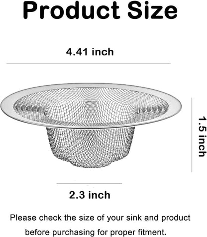 10Pcs Metal Mesh Kitchen Sink Strainer, 4.41" Stainless Steel Slop Basket
