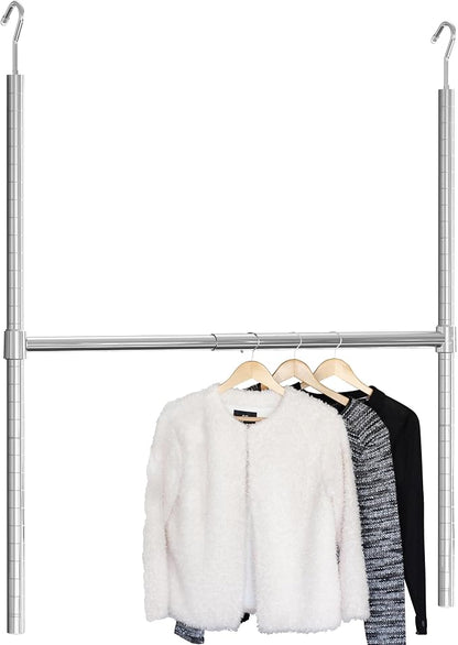 Deco Brothers Adjustable Hanging Closet Rod, Chrome