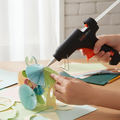 Mini Hot Glue Gun Kit, 20W High Temperature Melting Tool for DIY Projects, Home Repairs, School Crafts with Fast Preheating