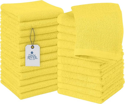 DAN RIVER 24 Pack Wash Cloths for Showering