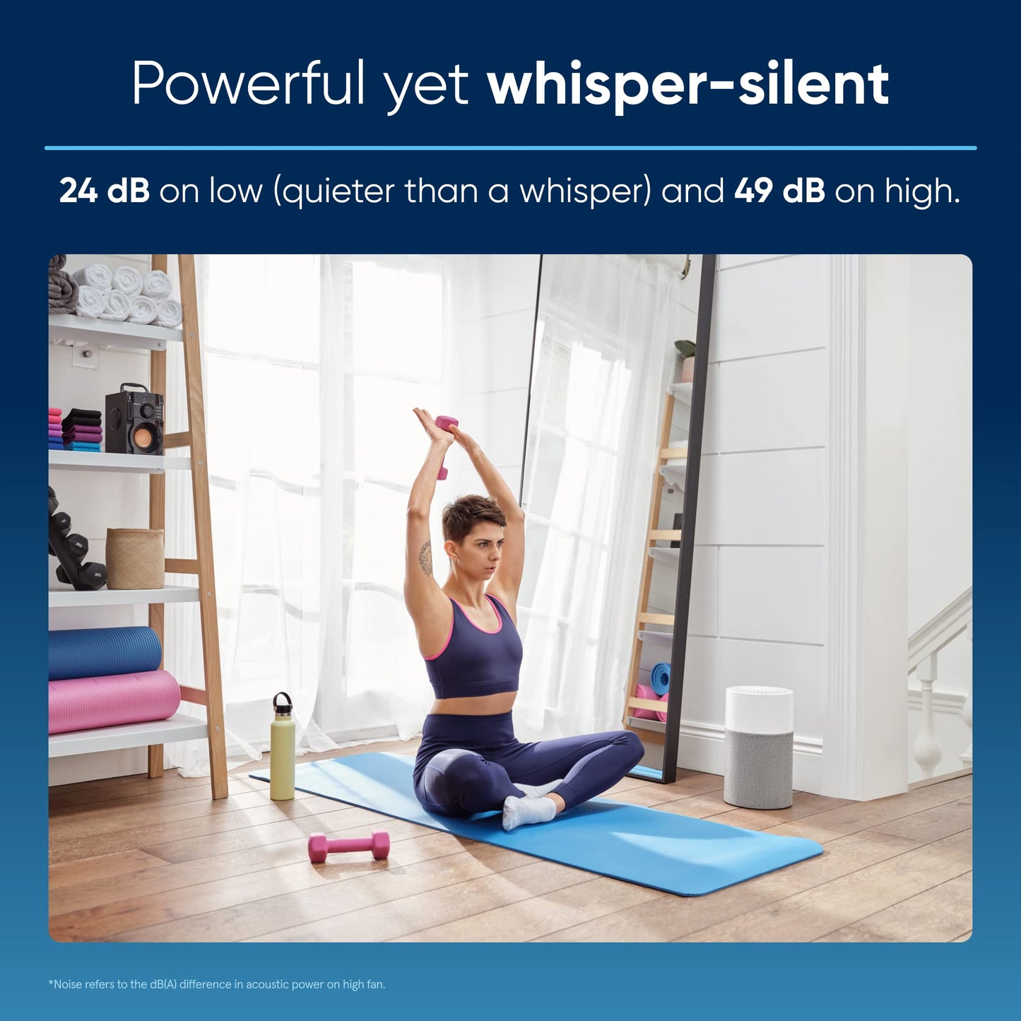 BLUEAIR Air Purifiers for Bedroom Small Room Air Purifiers for Home Air Purifiers for Pets Allergies Air Cleaner, HEPASilent Virus Air Purifier for Dust Baby Air Purifier for Nursery Blue Pure 511