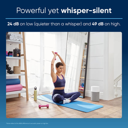 BLUEAIR Air Purifier for Home HEPA Air Purifiers for Pets, Allergies, Dust, Nursery, Office HEPASilent Techonolgy Air Cleaner for Small Rooms 432 sq ft coverage - Blue Pure 511