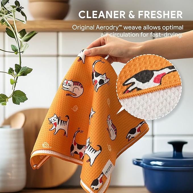 RECYCO Waffle Kitchen Towel Set of 2