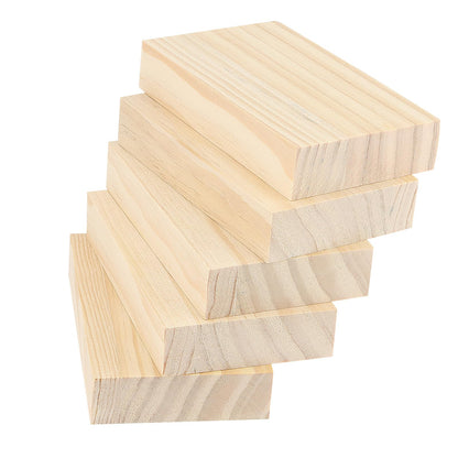 LEXININ 15PCS 3 x 5 x 1 Inches Craft Wood Blocks, Rectangle Whittling Blocks, Unfinished Wooden Block for DIY, Art Carving