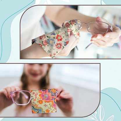 6 PCS Glasses Cleaning Cloth Eyeglass Lens Microfiber Cleaning Cloth Reusable