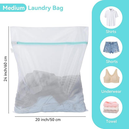 OTraki Medium Mesh Laundry Bags 20x24 inch Zipper Lingerie Bags