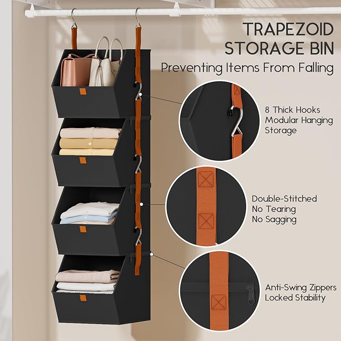 Hanging Closet Organizer 4 Tier