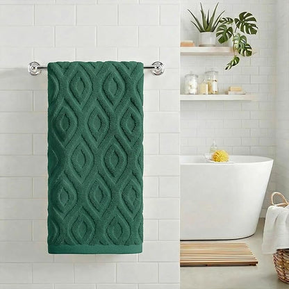 Artoid Mode 1 Pc Dark Green 3D Diamond Grid Jacquard Hand Towels