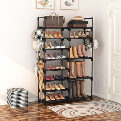 ROJASOP Shoe Rack Organizer, 8-Tier Metal Shoe Rack