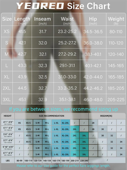YEOREO CoreFlex Women Workout Flare Leggings with Pockets Hidden Scrunch High Waisted Cargo Gym Yoga Leggings Army Green M