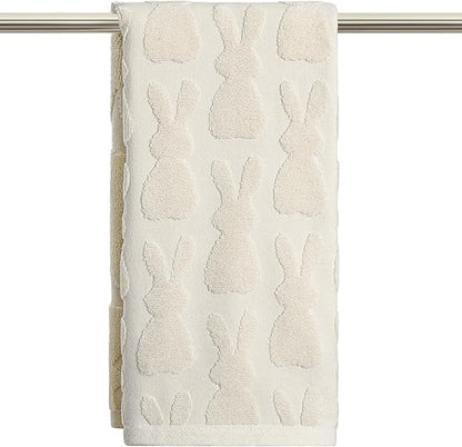 Artoid Mode 1 Pc Beige 3D Rabbit Jacquard Easter Hand Towels