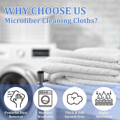 10 Packs Extra Large Microfiber Cleaning Cloth 30" x 20" Reusable Microfiber