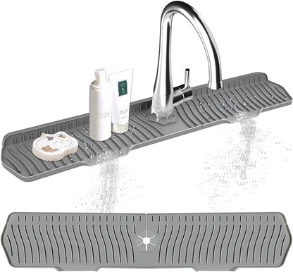 Kitchen Sink Splash Guard Gen2-30" x 6'' Silicone Sink Mat Splash Guard fit