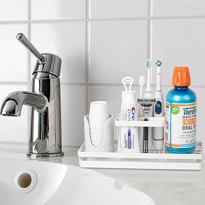 Toothbrush Holders for Bathrooms, Carbon Steel Tooth Brushing Holder Electric